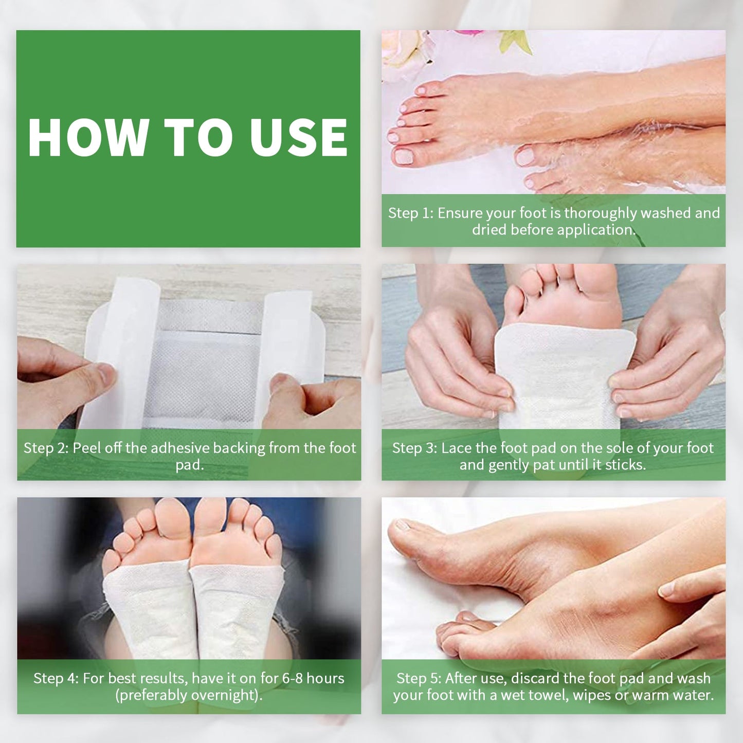 Herbal Sleep Foot Pads – 30-Pack / 5 Calming Blends