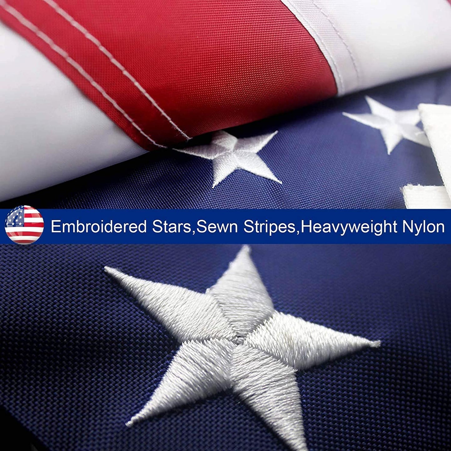 American Flag – Outdoor Heavy Duty with Embroidered Stars
