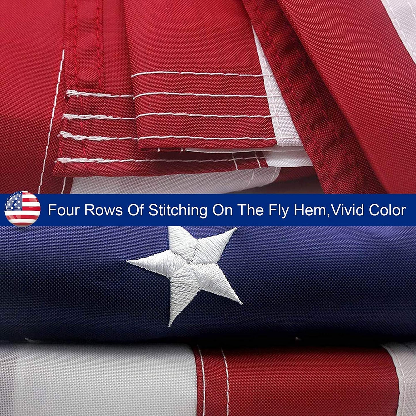 American Flag – Outdoor Heavy Duty with Embroidered Stars